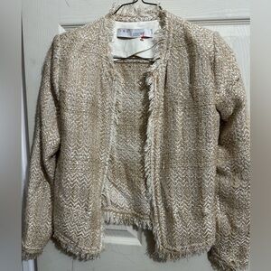 IRO Women's Cream tweed jacket size 36